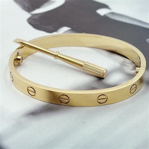 real gold cartier love bracelet dupe|cartier love bracelet look alikes.